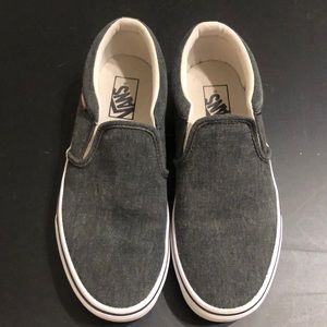 Charcoal Gray Vans Slip-On Shoes